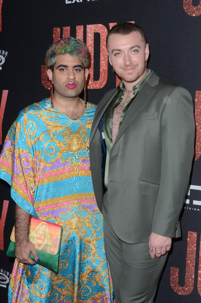 LOS ANGELES - SEP 19: Alok Vaid-Menon, Sam Smith at the "Judy" Premiere at the Samuel Goldwyn Theater on September 19, 2019 in Beverly Hills, CA