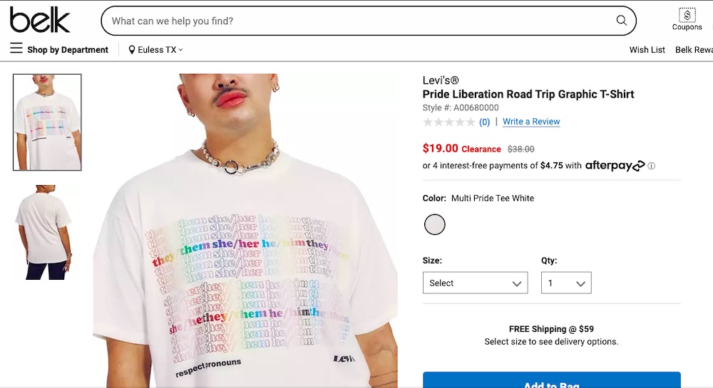 Belk liberation road, LGBTQ t-shirt, Liberty Counsel, boycott