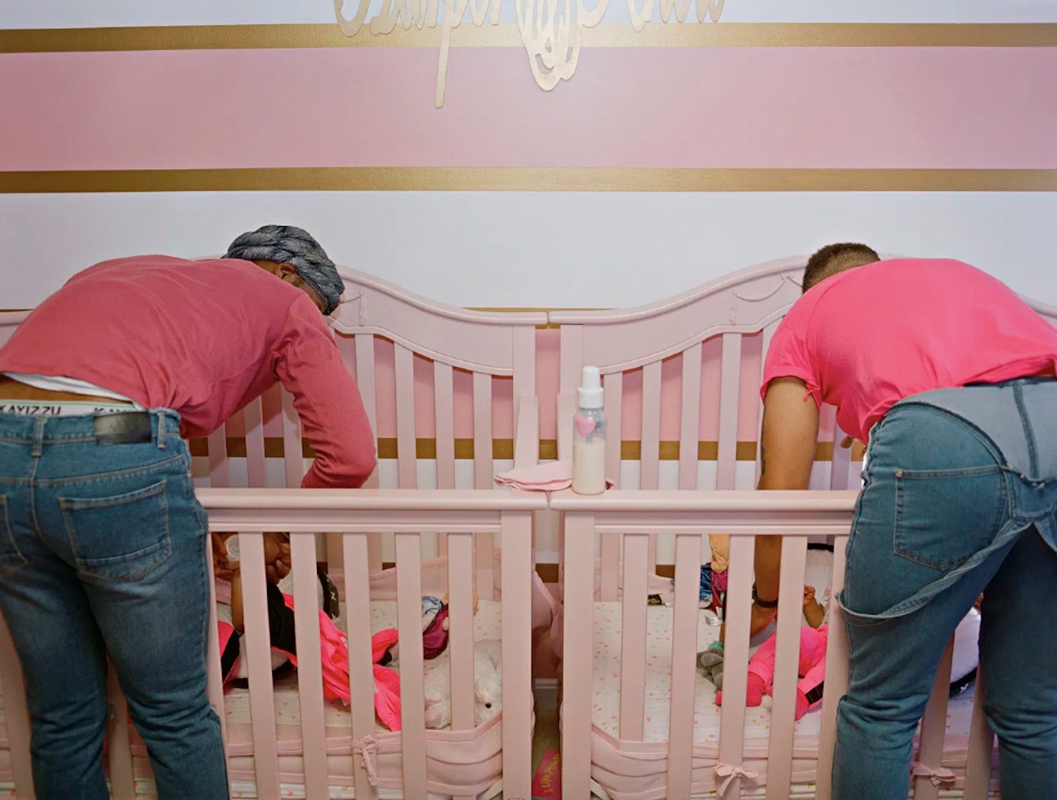 Vernon and Ricardo Cooper with their twins from “Dads”: Photo copyright Bart Heynen, courtesy powerHouse Books R