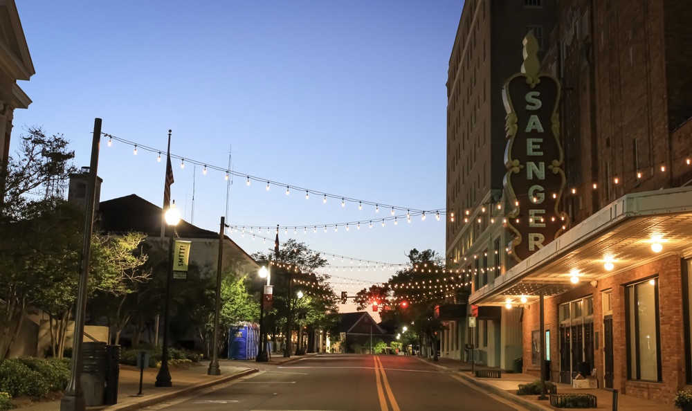 Forrest Street in the Historic Downtown district. Shawn Perryon Sr. says many young people are leaving the small town of Hattiesburg, Mississippi, making it difficult to maintain an LGBTQ-inclusive nightlife venue. 