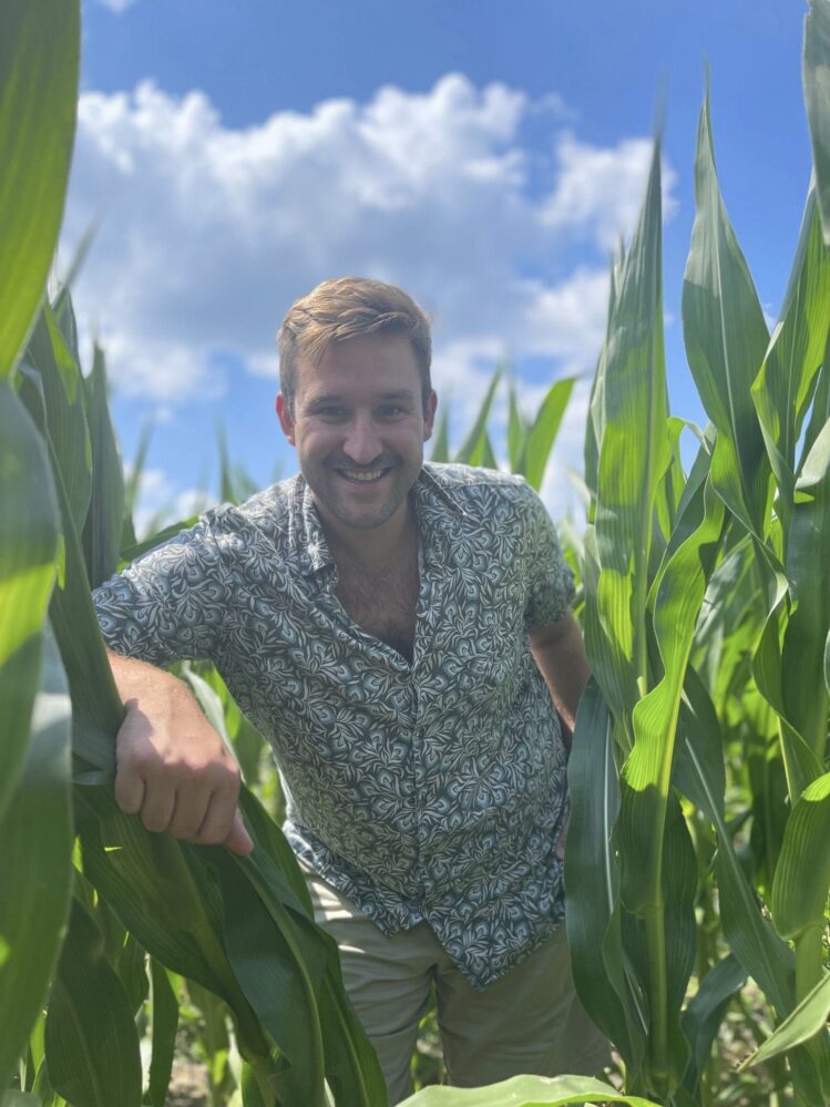 At home in the cornfields: Logan Lee in rural Kentucky. Photo courtesy Logan Lee