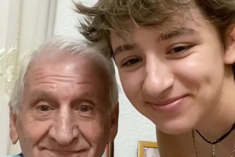 TikTok Grandfather and grandson