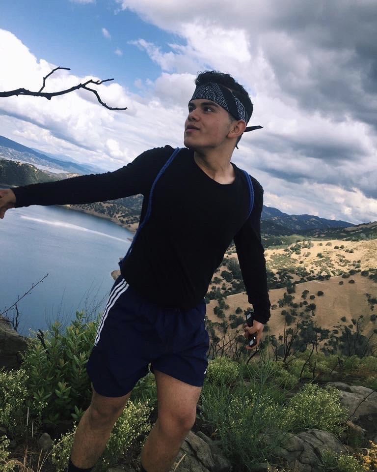 A 19-year-old Acosta hiking Lake Berryessa in California. Photo provided by Juan Acosta.