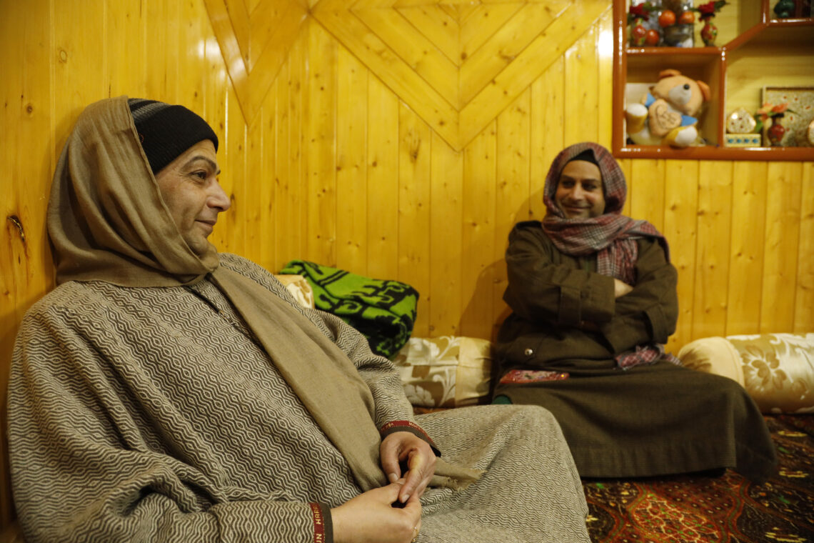 Babloo at her residence in Srinagar city. 